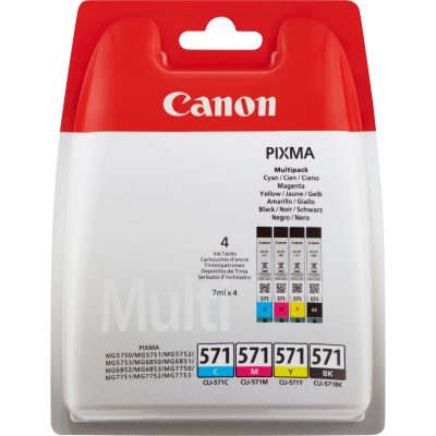 Tinta Canon CLI571 BK/C/M/Y Multipack