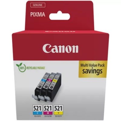 Tinta Canon CLI521 C/M/Y Multipack