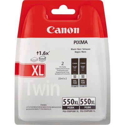 Tinta Canon PGI550 XL negro pack doble