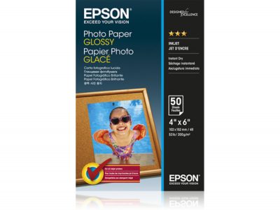 Papel Glossy Epson 10x15 200gr. 50h.
