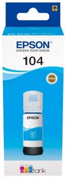 Tinta Epson 104 cian botella