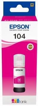Tinta Epson 104 magenta botella