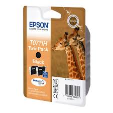 Tinta Epson T0711H negro Twin Pack