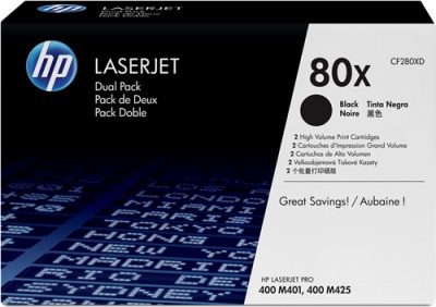 Toner HP 80X negro pack doble