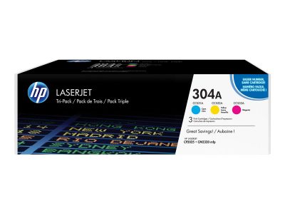 Toner HP 304A pack 3 colores C/M/Y