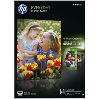 Papel Semisatinado HP A4 200gr. 25h.