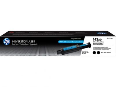 Toner HP 143AD pack 2 kit recarga negro
